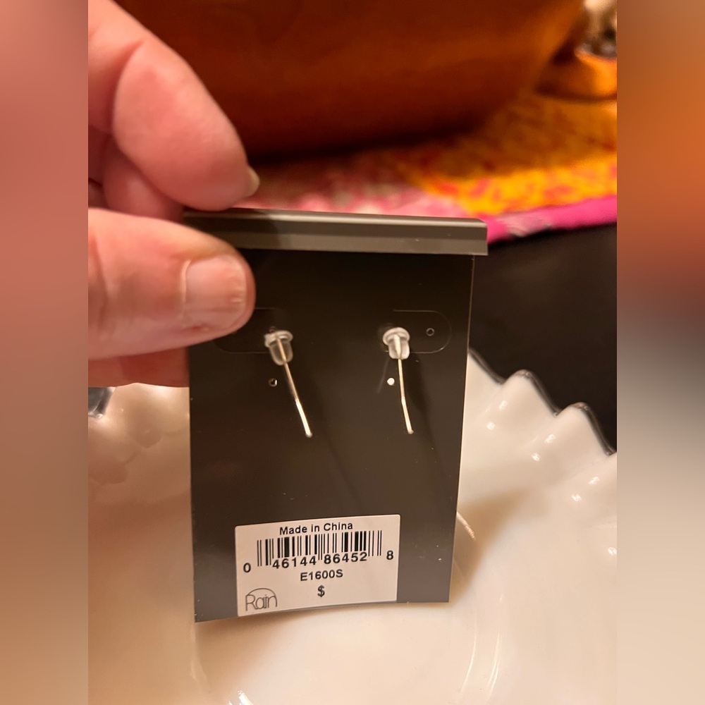 Rain Silver Teardrop Dangle Earrings - Picture 4 of 4